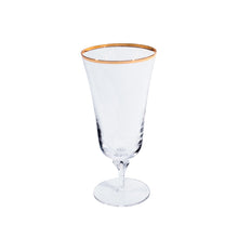 Load image into Gallery viewer, Charleston Gold Rim Water Goblet - 14 oz