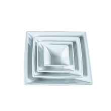 Load image into Gallery viewer, White Porcelain Flared Square Serving Bowls IEP