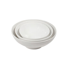 Load image into Gallery viewer, White Porcelain Fluted Round Serving Bowls IEP