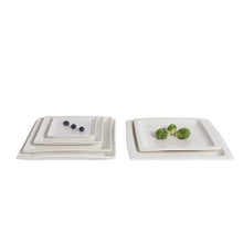 Load image into Gallery viewer, White Porcelain Shallow Square Plates IEP