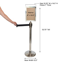 Load image into Gallery viewer, Sign Holder for Retractable Stanchion IEP