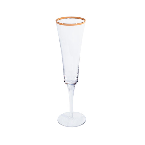 Charleston Gold Rim Champagne Flute - 8 oz