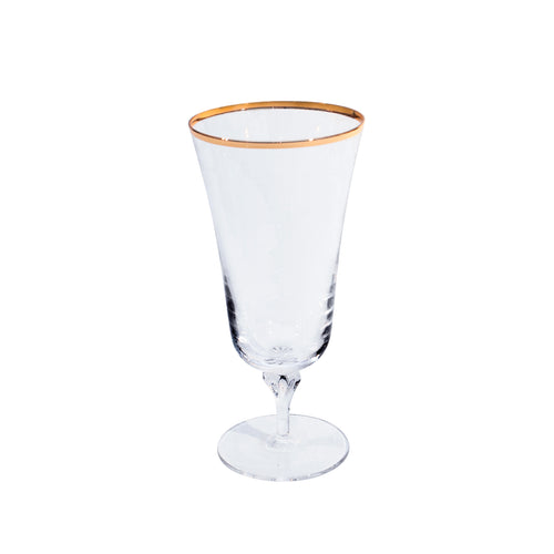 Charleston Gold Rim Water Goblet - 14 oz