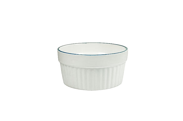 Ramekin with Blue Rim 3.75" - 7 oz