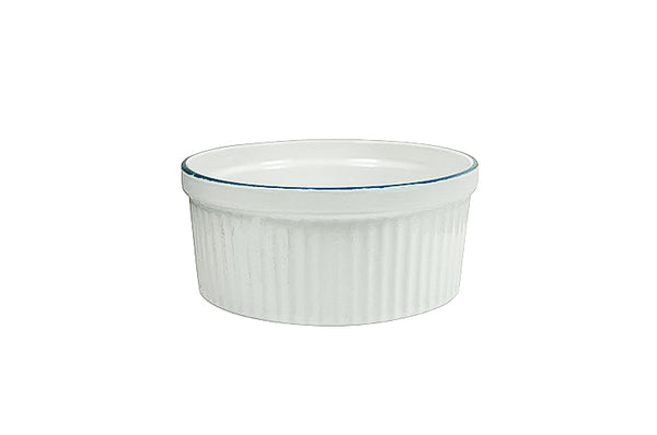 Ramekin with Blue Rim 4.25" - 12 oz