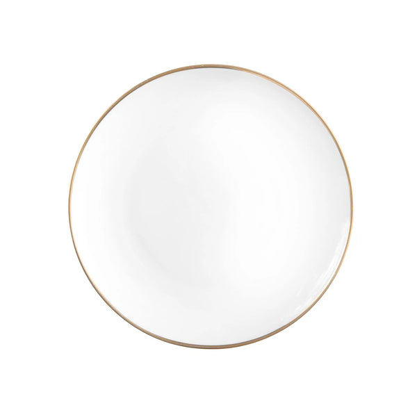 Round Coupe with Gold Rim Luncheon Plate 9"