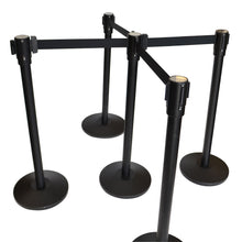 Load image into Gallery viewer, Black Retractable Belt Stanchion with three hooks IEP