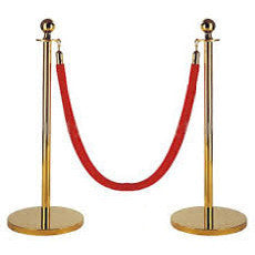 Brass Stanchion with Red Rope IEP