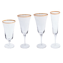Load image into Gallery viewer, Charleston Gold Rim Champagne Flute - 8 oz