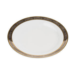 Porcelain- White with Gold and Platinum Rim Charger Plate IEP