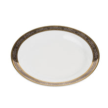 Load image into Gallery viewer, Porcelain- White with Gold and Platinum Rim Dinner Plate IEP