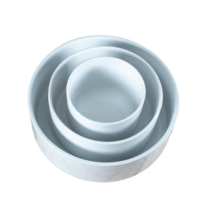 White Porcelain Stacking Round Cylinder Serving Bowls IEP