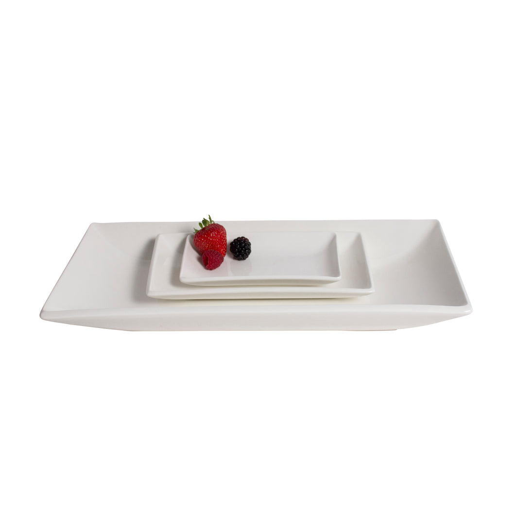 White Porcelain Deep Rectangle Platters IEP