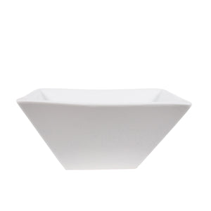 White Porcelain Flared Square Serving Bowls IEP