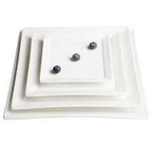 Load image into Gallery viewer, White Porcelain Square Plates IEP