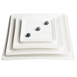 White Porcelain Square Plates IEP