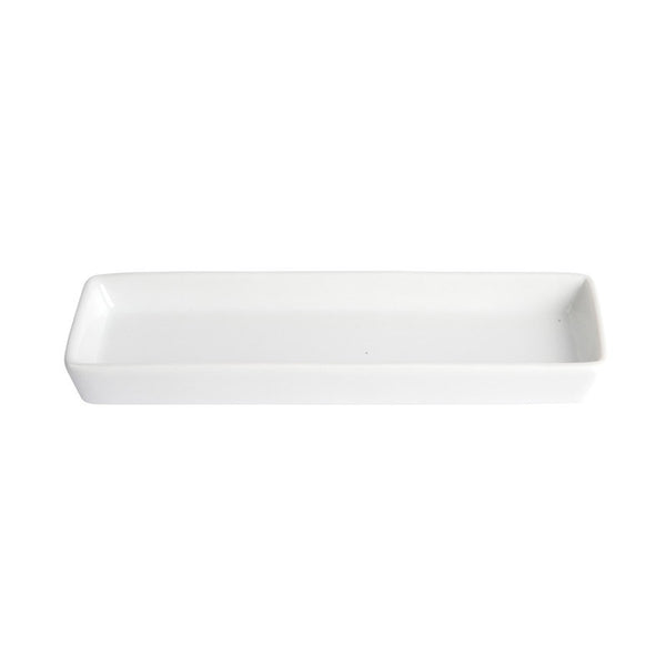White Porcelain 8"x3" Rectangle Tray IEP