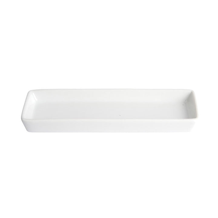 White Porcelain 8"x3" Rectangle Tray IEP
