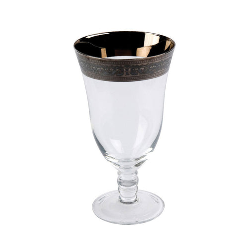 Grandeur Thick Silver Rim Water Goblet IEP