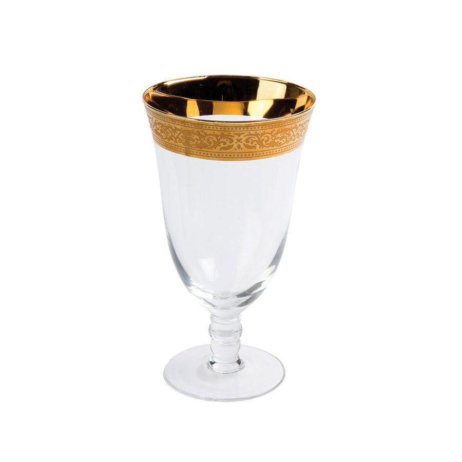 Magnificence Wide Gold Rim Water Goblet IEP