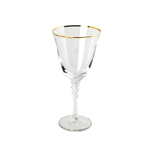 Thin Gold Rim Red Wine - 12 oz