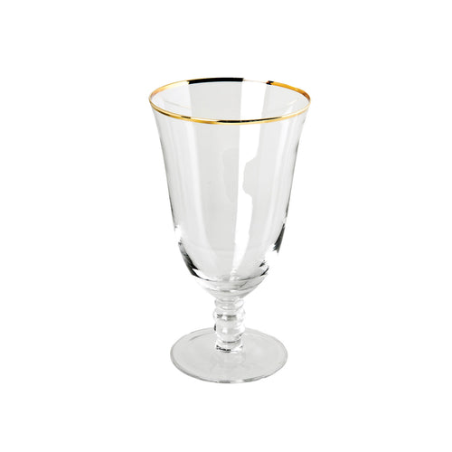 Thin Gold Rim Water Goblet IEP