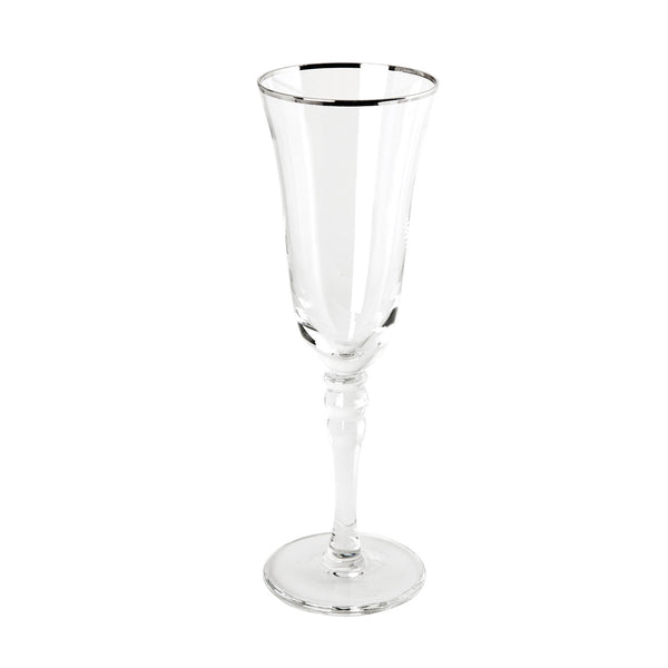 Thin Silver Rim Champagne Flute IEP