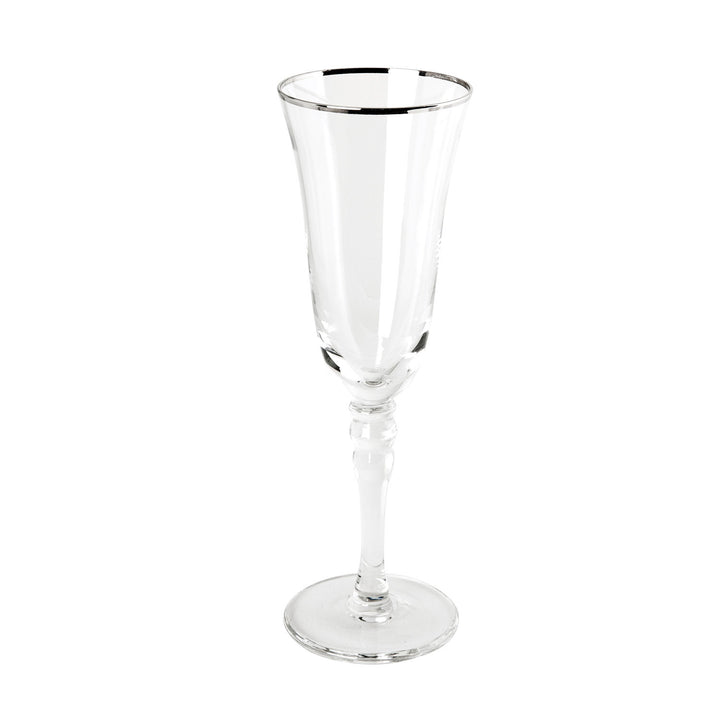 Thin Silver Rim Champagne Flute IEP