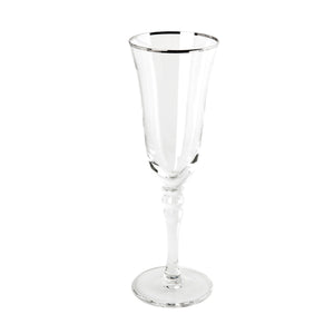 Thin Silver Rim Champagne Flute IEP