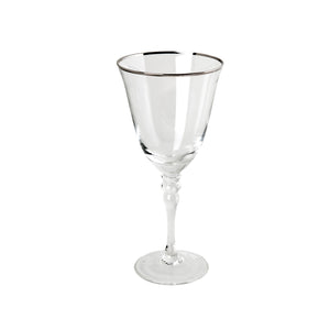 Thin Silver Rim Red Wine Glass IEP