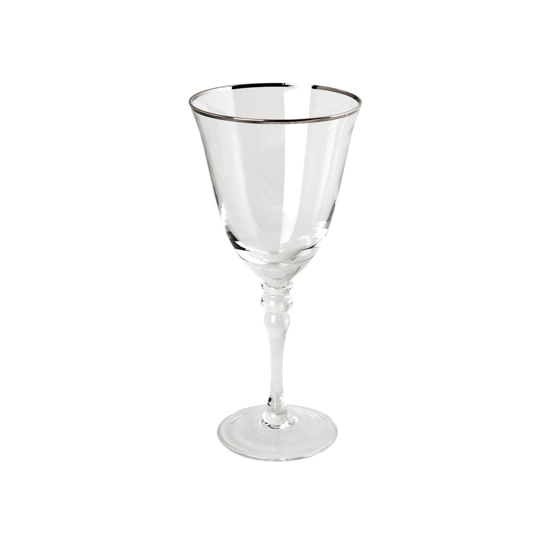 Thin Silver Rim Red Wine Glass IEP