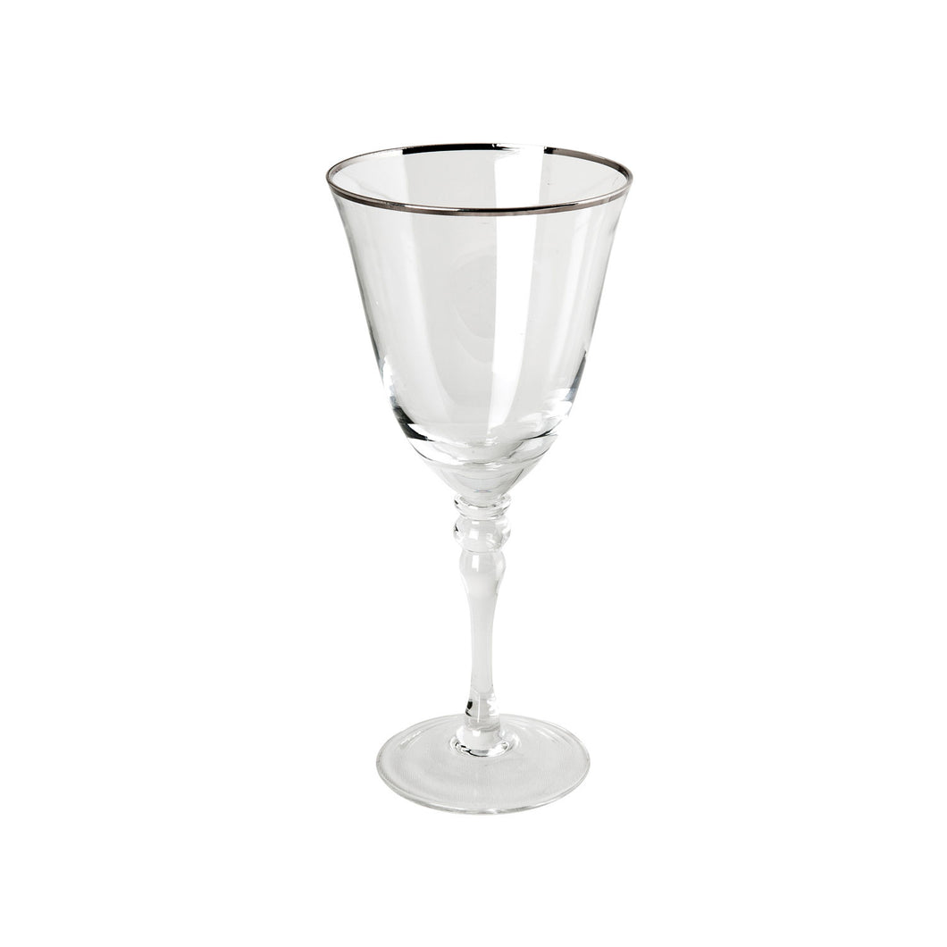 Thin Silver Rim White Wine Glass IEP