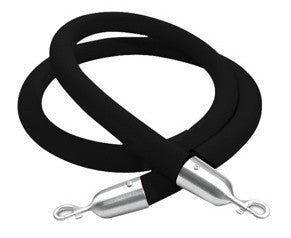 Black Rope with Chrome Clasp for Stanchions IEP