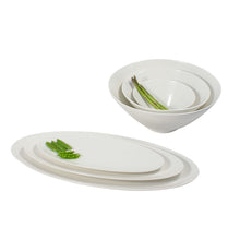 Load image into Gallery viewer, White Porcelain Slender Oval Platters &amp; Oval Bowls IEP