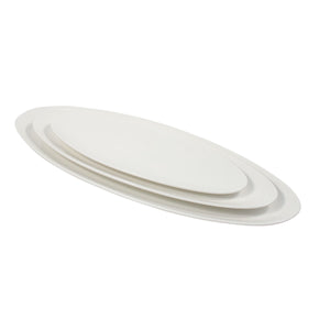White Porcelain Slender Oval Platters IEP