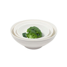 Load image into Gallery viewer, White Porcelain Fluted Round Serving Bowls IEP