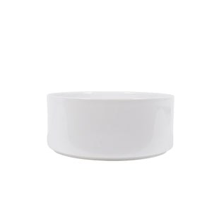 White Porcelain Stacking Round Cylinder Serving Bowls IEP