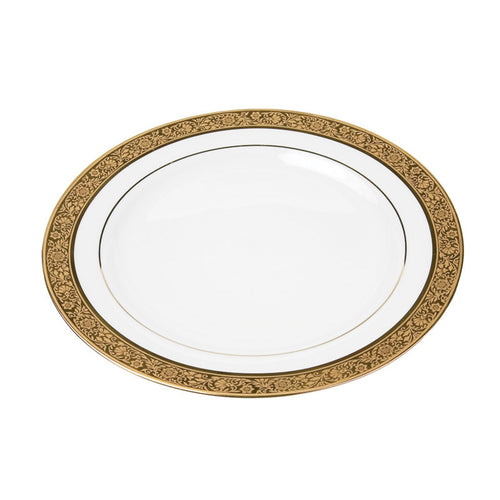 Porcelain- White with Thick Gold Rim Charger Plate IEP