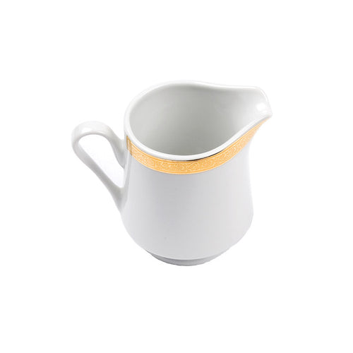 Porcelain- White with Thick Gold Rim Coffee Creamer IEP