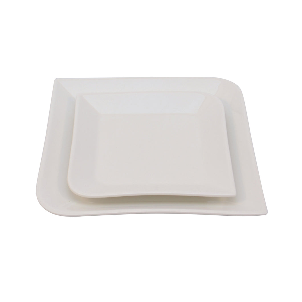 White Porcelain Parallelogram Plates IEP