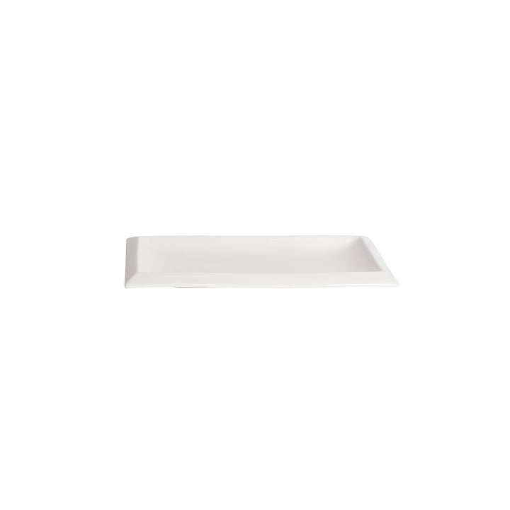 White Porcelain Reverse Rim Rectangle Platters IEP