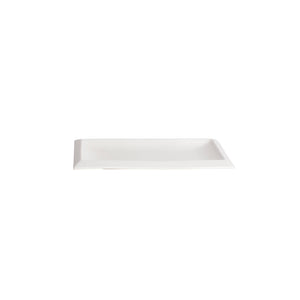 White Porcelain Reverse Rim Rectangle Platters IEP