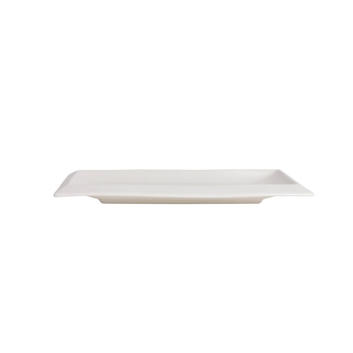 White Porcelain Reverse Rim Rectangle Platters IEP