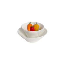 Load image into Gallery viewer, White Porcelain Ribbed Flare Bowls IEP