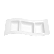 Load image into Gallery viewer, White Porcelain 3 Section Wave Dish IEP
