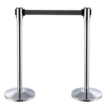 Load image into Gallery viewer, Stainless Steel Retractable Stanchion with Black Belt IEP