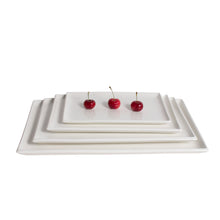 Load image into Gallery viewer, White Porcelain Shallow Rectangle Platters IEP