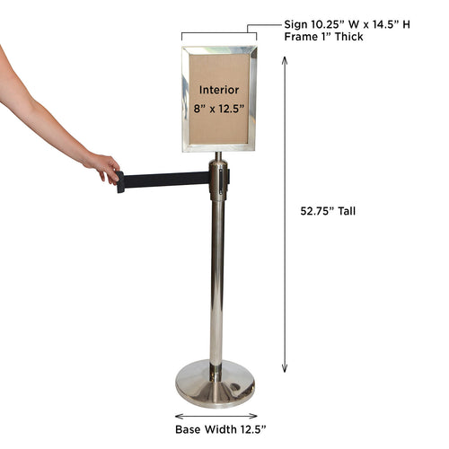 Sign Holder for Retractable Stanchion IEP