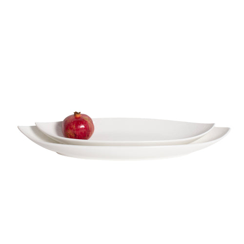 White Porcelain Tapered Family Style Platters IEP