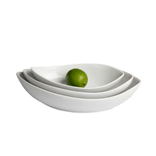 Load image into Gallery viewer, White Porcelain Canoe Bowls IEP